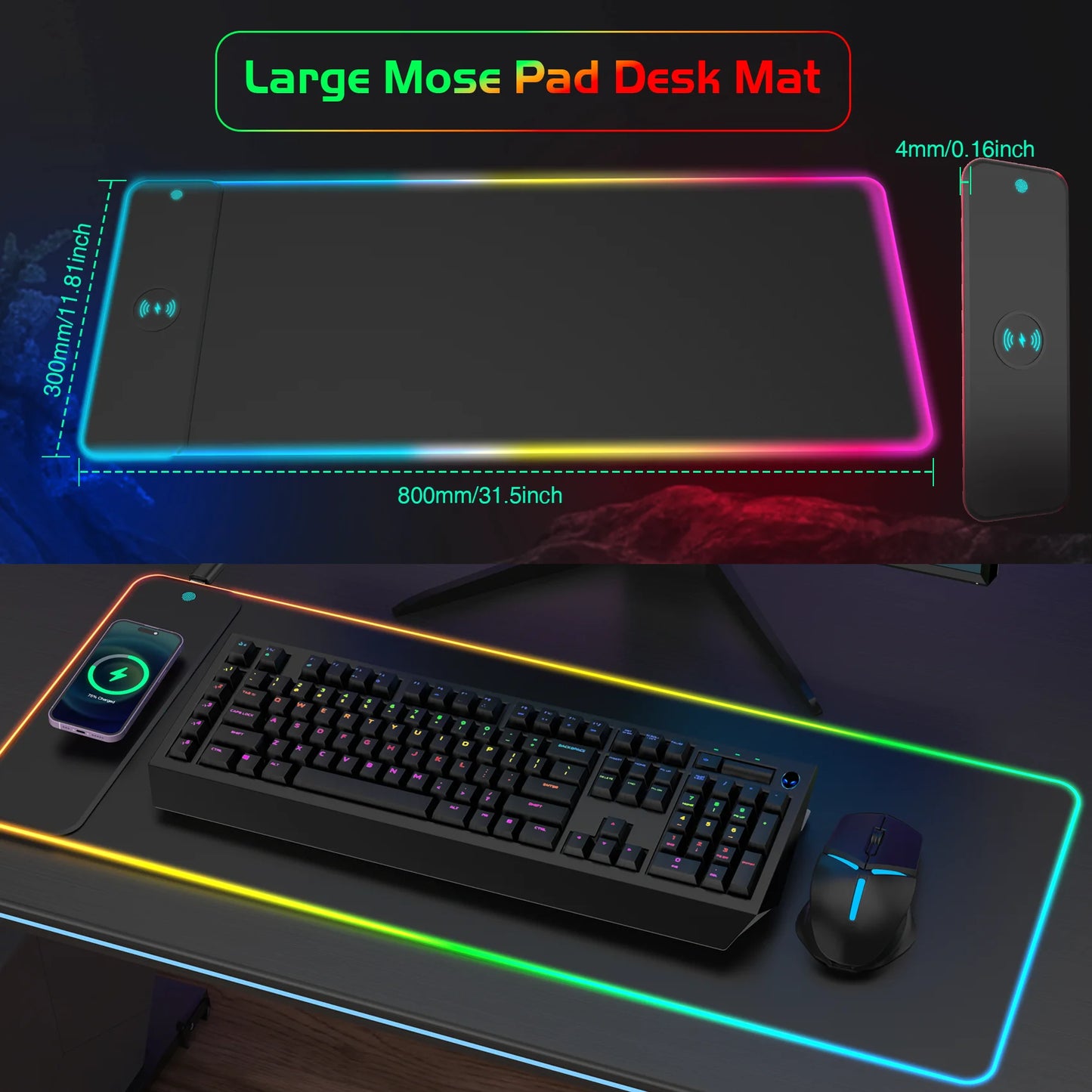 Tapis Gaming RGB